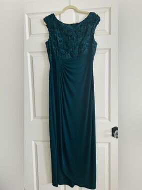 Connected Apparel Evening Dress with Embroidered Bodice